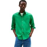 Tommy Hilfiger - Herenhemd - Groen - Flex Poplin Solid - Regular Fit