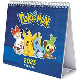 Grupo Erik CS23034 Kalender 2023 Pokemon - Bureaukalender 12 maanden - Bureaukalender met fsc-certificaat