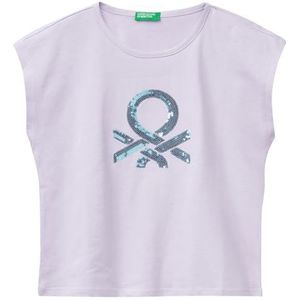 United Colors of Benetton T-shirt voor meisjes en meisjes, Paars, 170