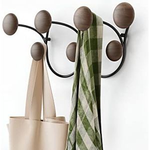 Umbra Dotsy wandgarderobe, decoratieve garderobestrijding met 7 haken voor jassen, sjaals, tassen, rugzakken en meer, eenheidsmaat