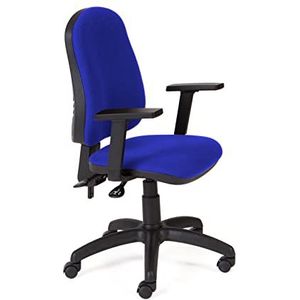 Rocada, Verstelbare Bureaustoel, Bureaustoel met armleuning en wielen, Comupter Swivel Chair in versterkte ademende stof (blauw)