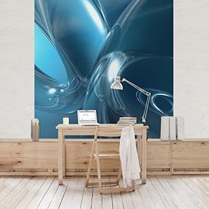 Stof onder water Universe Apalis glad behang, turquoise, 98112, 288 x 288 cm