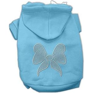 Mirage Strass Strik Hoodie, X-Small, Baby Blauw