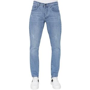 TRENDYOL Heren medium tailleband skinny fit slim fit jeans, lichtblauw, 33