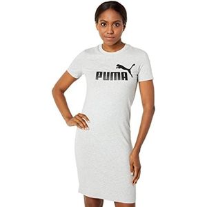 PUMA Essentials Slim Tee Jurk voor dames, Lichtgrijs Heather I, XL