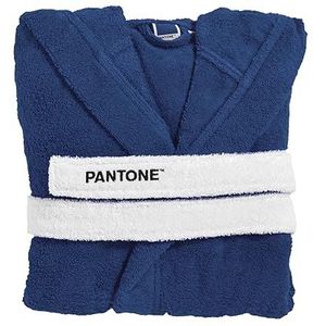 Pantone™ Badjas voor dames en heren van badstof met capuchon en grote zakken van 100% katoen, Oeko-Tex gecertificeerd 400 g/m², badjas voor dames en heren, zacht en absorberend, met haken en