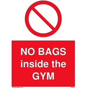 Pack van vijf - GEEN TASSEN in het GYM Sign - 150x200mm - A5P