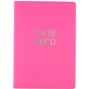 LETTS schoolagenda Dazzle A5 1 week op 2 pagina's meertalig roze 2019/20