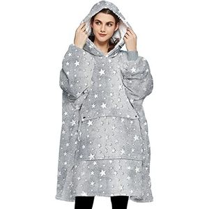 Wearable deken hoodie voor volwassenen Sherpa alle patronen oversized sweatshirt deken met zak