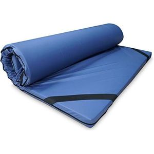 DUÉRMETE ONLINE Topper Visco-elastische matras Blue 5 cm dik, waterdicht, brandvertragend en ademend, mijtdicht en antibacterieel, bescherming tegen stress, blauw, 105 x 190