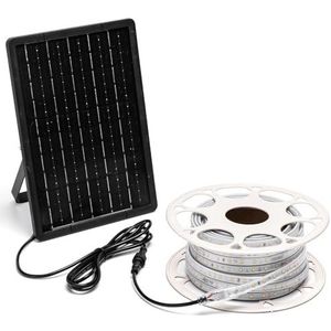 Blendend Led-lichtstrip op zonne-energie, 20 m, 6500 K, 200 W