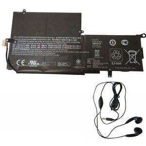 amsahr PK03XL-03 vervangende batterij voor HP PK03XL, Envy X360 13-Y, HSTNN-DB6S (11,4 V, 56 Wh) omvat stereo oortelefoon zwart