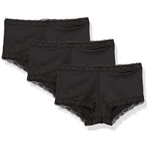 Maidenform Damesslips voor jongens (verpakking van 3 stuks), zwart, 3 stuks, M