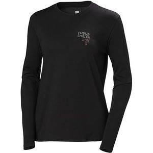 Helly Hansen Womens F2F W organisch katoen lange mouw T-shirt - zwart, XS