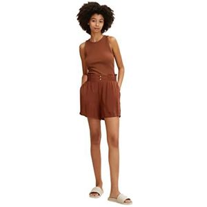 TOM TAILOR Denim Dames Stoffen bermuda shorts 1031788, 29566 - Nut Brown, L