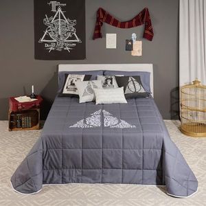 Belum Harry Potter-dekbed, 250 g, model Reliquias lettering voor bedden met 90 cm (190 x 270 cm)