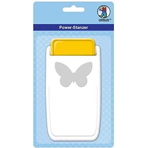 Power Stanzer vlinder, grootte ca. 3,8 cm, geschikt voor vele materialen zoals kurk, karton, schuimrubber, folie en kunststof, met sluitsysteem voor ruimtebesparende opslag