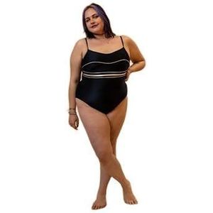 Haute pression Eendelig badpak voor dames, Zwart, 44-48