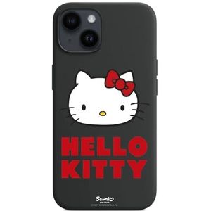 Personalaizer Flexibele beschermhoes voor iPhone 16, met Hello Kitty-logo