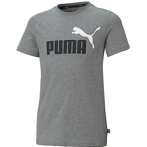 PUMA ESS+ 2 Col Logo Tee B, T-shirt voor jongens, medium grijs heather,