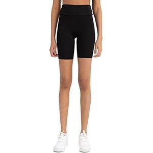 DeFacto Leggings met hoge taille voor dames, sportlegging voor dames, sportbroek, zwart, XL