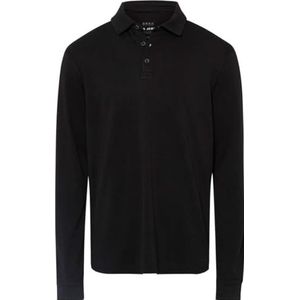 BRAX Pirlo Cotton Liquid Interlock-poloshirt voor heren van hoogwaardige jersey-kwaliteit, zwart, M