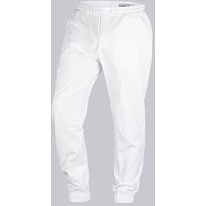 BP Med Trousers 1737-698-0021 comfortbroek voor heren - elastische tailleband - 47% katoen, 47% polyester, 6% elastolefine - normale pasvorm - maat: Mn - kleur: wit