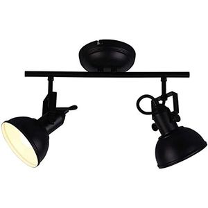 Reality Leuchten Plafondlamp Gina R80152032, metaal zwart mat, excl. 2x E14