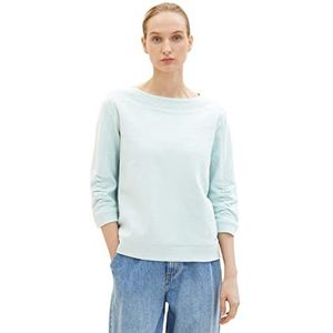 TOM TAILOR Dames Sweatshirt 1035341, 30463 - Dusty Mint Blue, 3XL