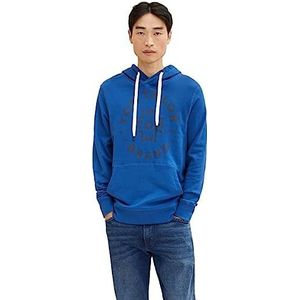 TOM TAILOR Uomini Sweatshirt met print 1034360, 19168 - Hockey Blue, XL