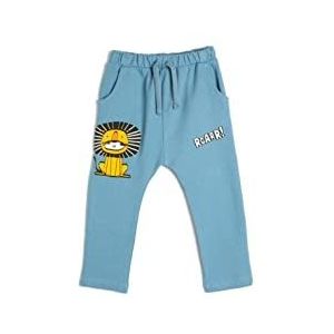 Koton Babyboy Sweatpants Leeuw bedrukte zakken Trekkoord Zakken Katoen, blauw (635), 3-4 jaar