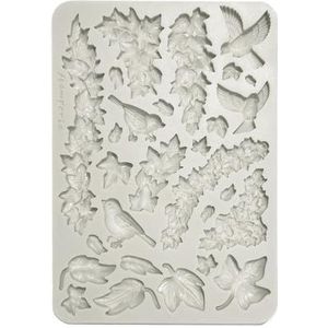 Stamperia - Silicon Mould A5 for Scrapbooking, Bullet Journals and More, Non-Stick Surface, Suitable for Air-Dry Clay, Resin and More, Perfect for Crafts and Gifting (House of Roses, Ivy)
