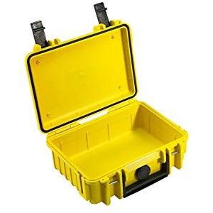 B&W Outdoor Case hardcase case case type 500 leeg (hardcase case case IP67, zonder inhoud, waterdicht, binnenmaat 20,5x14,5x8cm, geel)