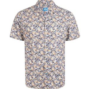 Panareha Hawaiiaans Aloha Overhemd voor Heren ELBA Marineblauw, Geel (M)