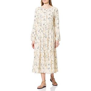 TOM TAILOR Denim Dames Midi-jurk met patroon 1024853, 26429 - Creme Dot Print, M