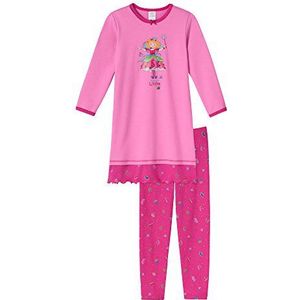 Schiesser Nachthemd voor meisjes, 1/1 + legging, rood (rosa 503), 128 cm
