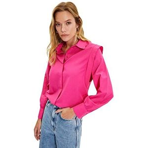 Trendyol Dames Pink Shoulder Detail Shirt, 36