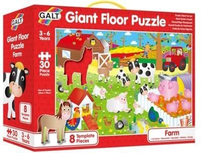 Galt Toys, Giant Floor Puzzle - Farm, Floor Puzzles for Kids, Ages 3 Years Plus