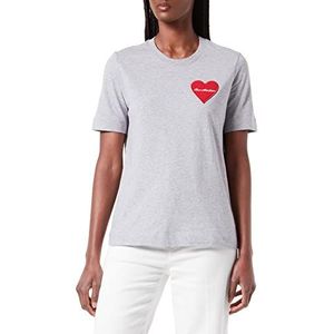 Love Moschino Dames with Brand Heart Patch T-shirt