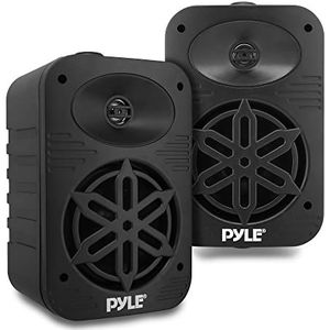 Pyle Indoor Outdoor Speakers Pair - 500 Watt Dual Waterproof 5.25” 2-Way Full Range Speaker System w/ 1/2” High Compliance Polymer Tweeter - In-Home, Boat, Marine, Deck, Patio, Poolside (Black)