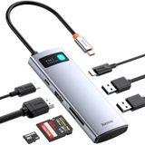 Baseus USB C Hub 7 in 1 Docking Station Adapter met 4K HDMI, 100W PD, 2 USB 3.0 5 Gbps, 1 USB C, SD/TF kaartlezer voor iPhone 15, Laptop MacBook/Surface Pro/iPad/Steam Deck/Rog Ally/Samsung enz