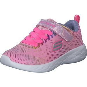 Skechers Go Run 600 Shimmer Speeder, meisjessneakers, Lichtroze mesh multi-folie trim, 29 EU