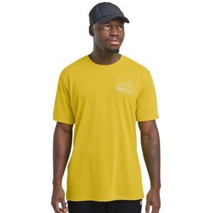 Jack Wolfskin - Vonnan Graphic - T-shirt - Chartreuse - Functioneel Shirt Heren