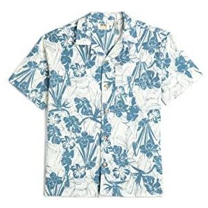 Koton Boys's Linen Floral Printed Short Sleeve Pocket Detail Shirt, Beige design (0d5), 9-10 Jaar