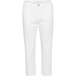 Cream Capri Pants Cropped Length Midrise Waist Slim Fit Dames, Sneeuwwitje, 31W