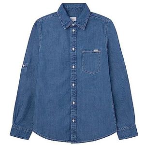 Pepe Jeans Portez Shirt voor jongens, Blauw (Denim-hs8), 16 jaar