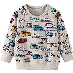 CM-Kid Sweatshirt, ronde hals, trui voor kinderen, A-Corsa - Wit, 6-7 jaar