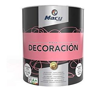 Macy Kunststofkleur, mat, interieurdecoratie, uitstekende afdekking, perfect oppervlak, kleur roze, 750 ml