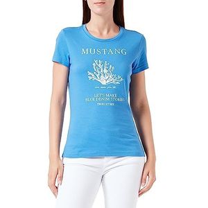 MUSTANG Dames Style Alexia C Print T-shirt, Star Sapphire 5428, L, Star Sapphire 5428, L