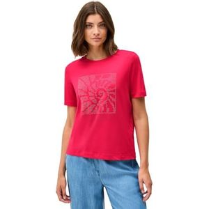 Cecil - T-shirt - Glazed apple red - Met Siersteentjes